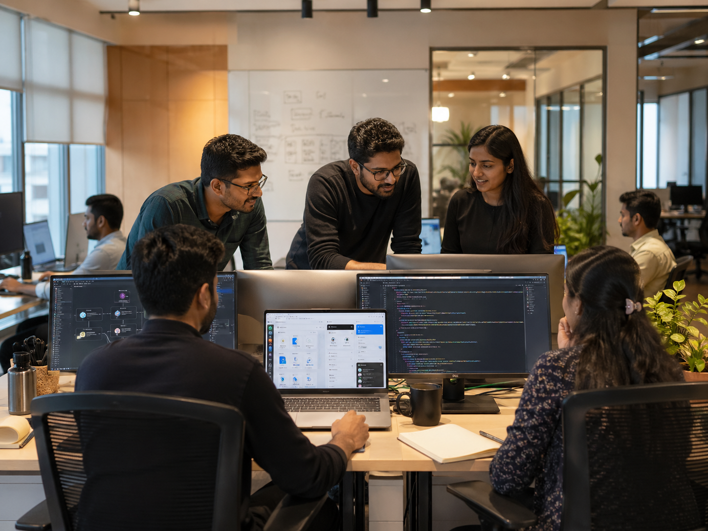 Our team collaborating